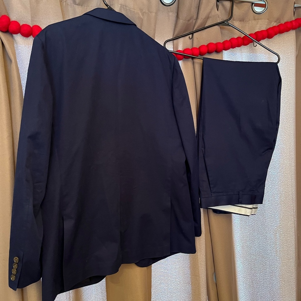 J CREW LUDLOW Navy Blue Suit EUC 44R jacket, 36/32 pants - Picture 2 of 9
